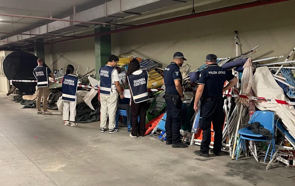 sequestro ombrelloni