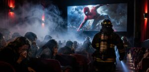 spray al peperoncino durante Spiderman al cinema