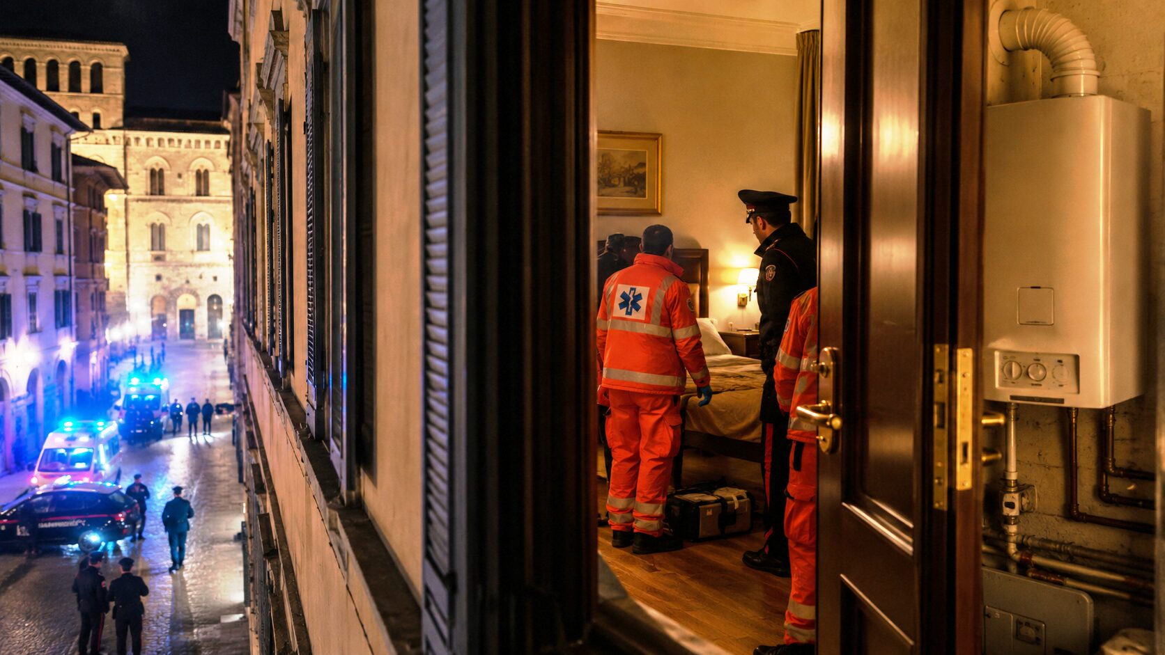 uomo morto in albergo