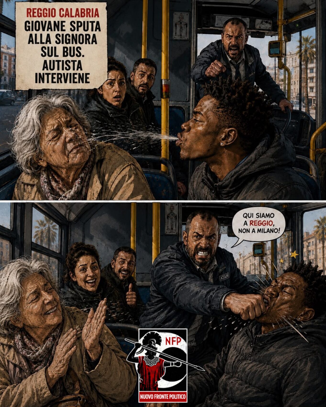 vignetta NFP aggressione autobus
