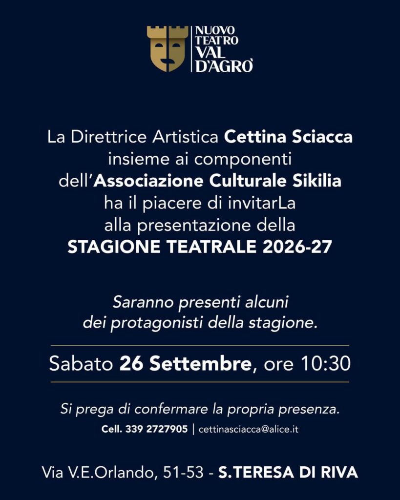 10ª stagione del Nuovo Teatro Val d’Agrò