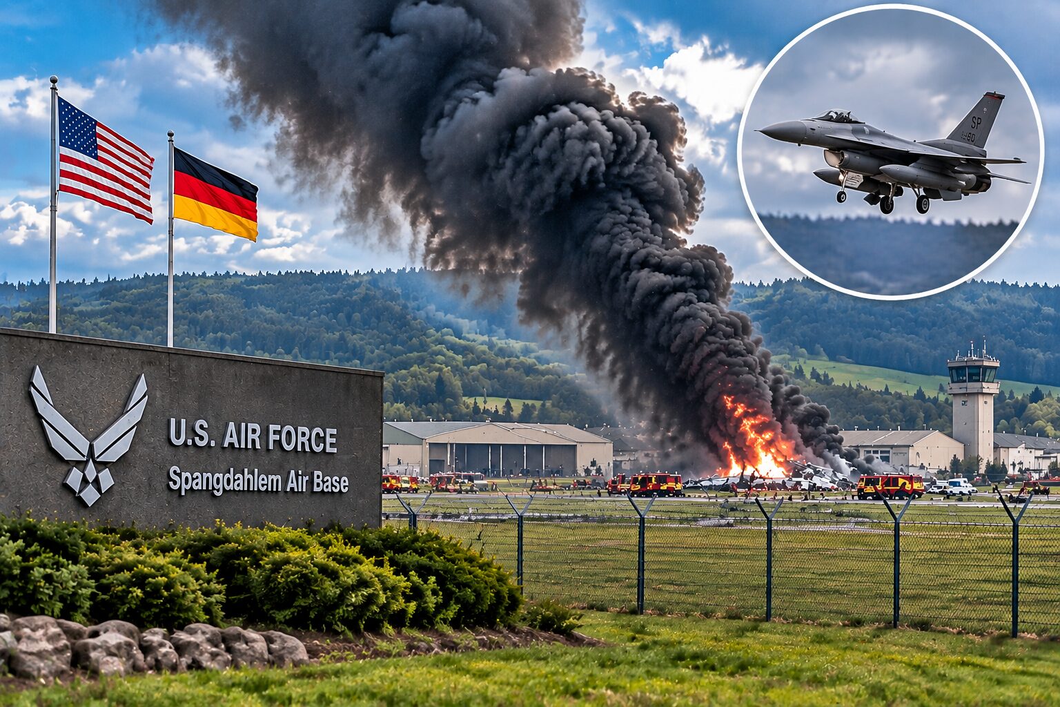 Aereo caduto base Spangdahlem