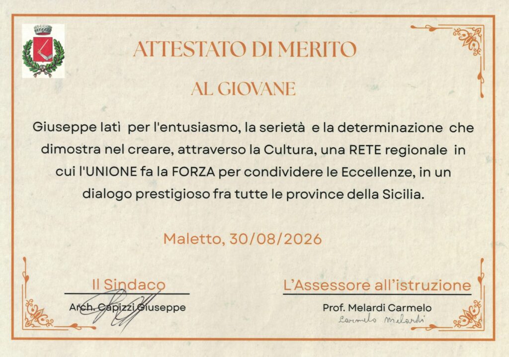 Agrigento e Catania unite dalla cultura il Comune di Maletto omaggia l'attore e poeta Giuseppe Iatì