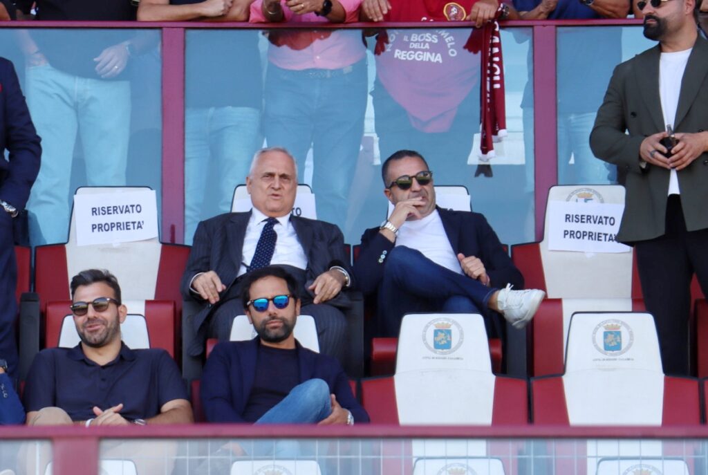 Claudio Lotito al Granillo per Reggina-Igea Virtus