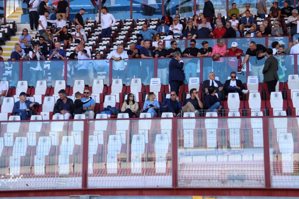 Claudio Lotito al Granillo per Reggina-Igea Virtus