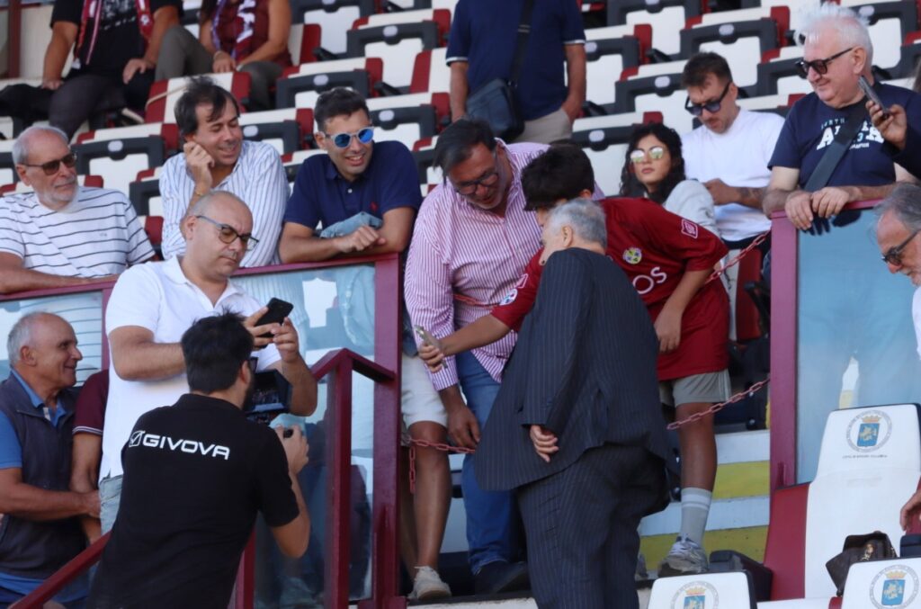 Claudio Lotito al Granillo per Reggina-Igea Virtus
