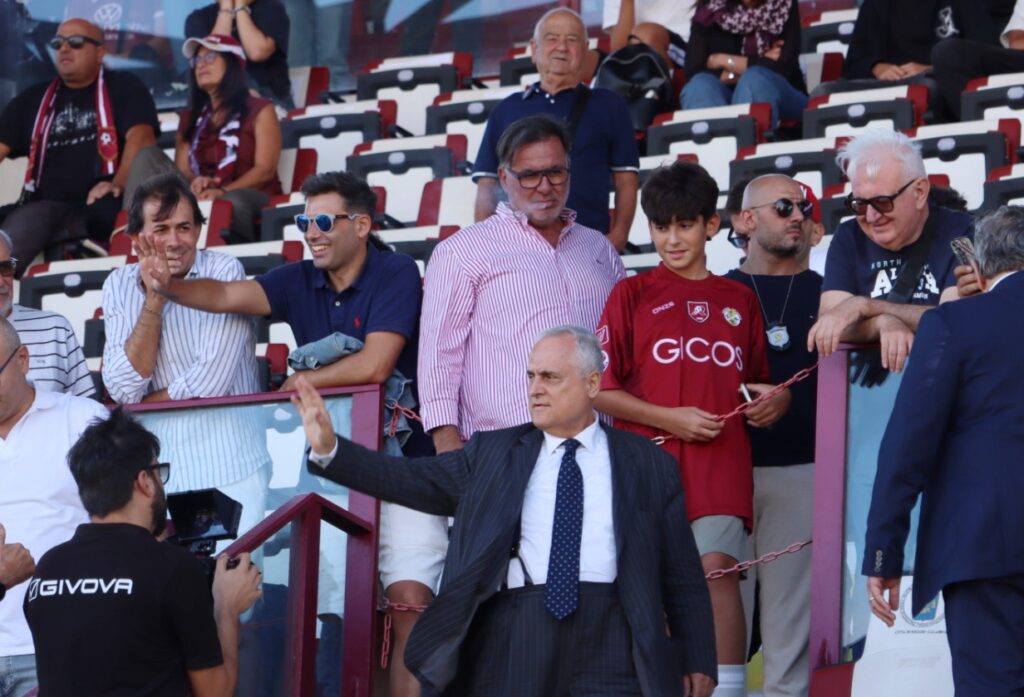 Claudio Lotito al Granillo per Reggina-Igea Virtus