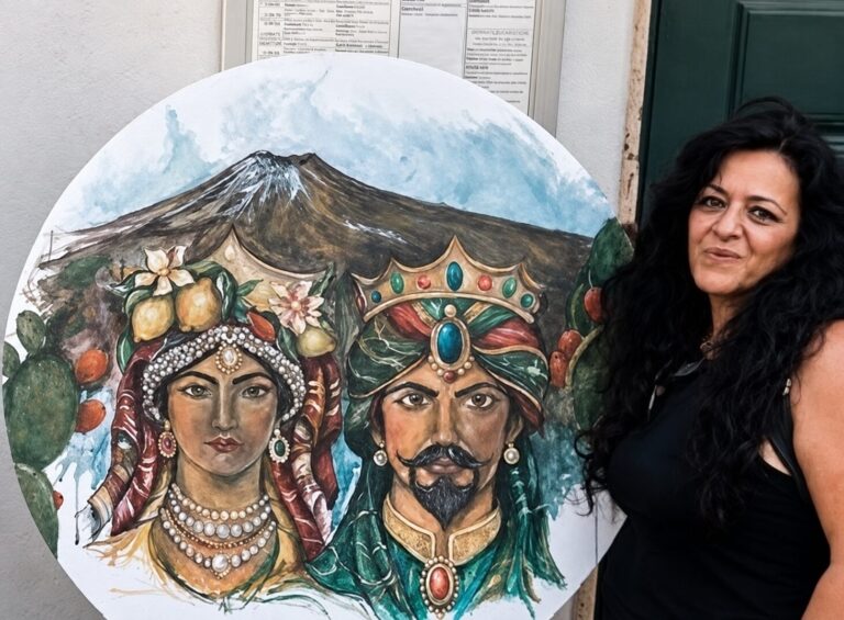 Dipinto Teste di Moro Fulvia Francesca Rocca