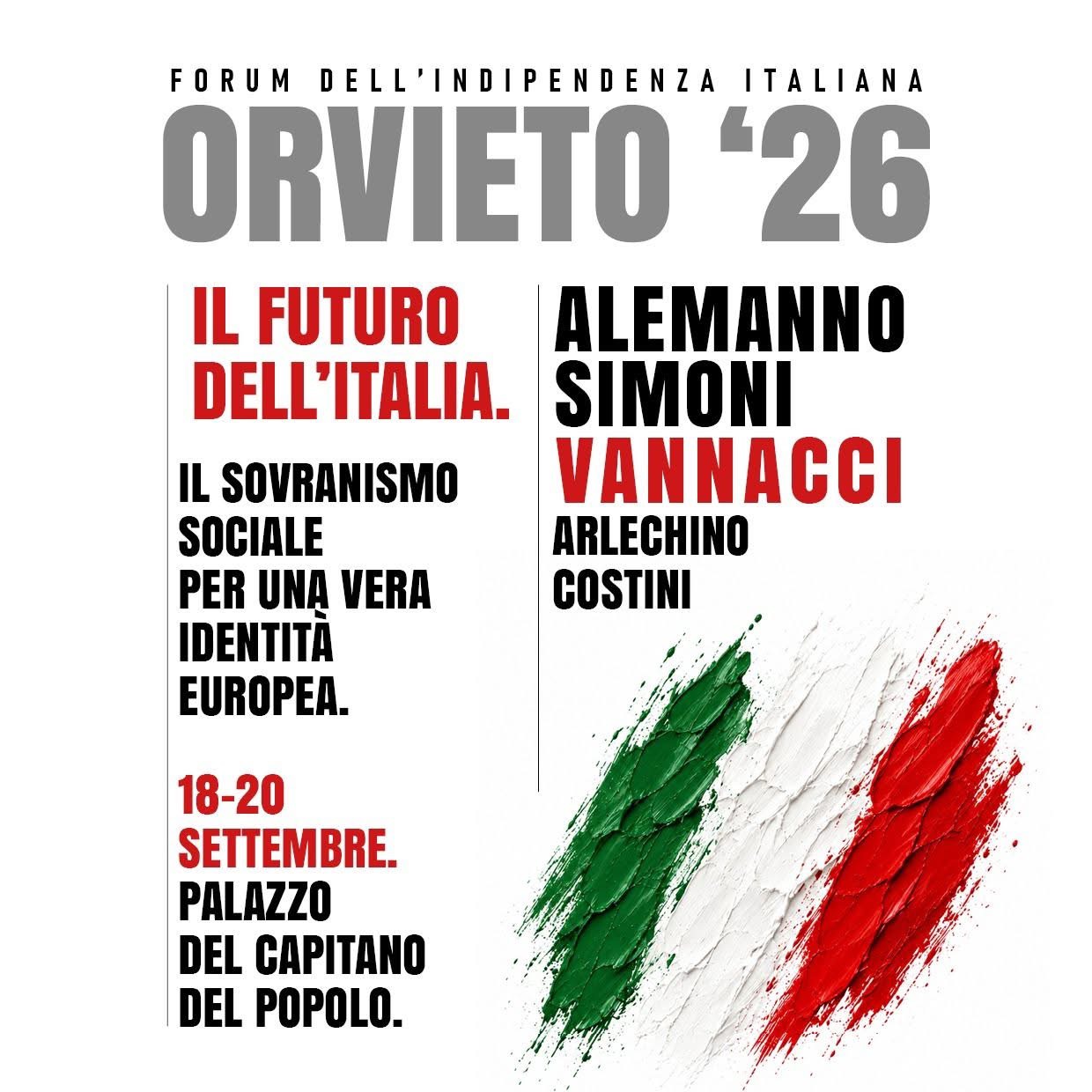 Forum dell'Indipendenza Italia Orvieto 2026
