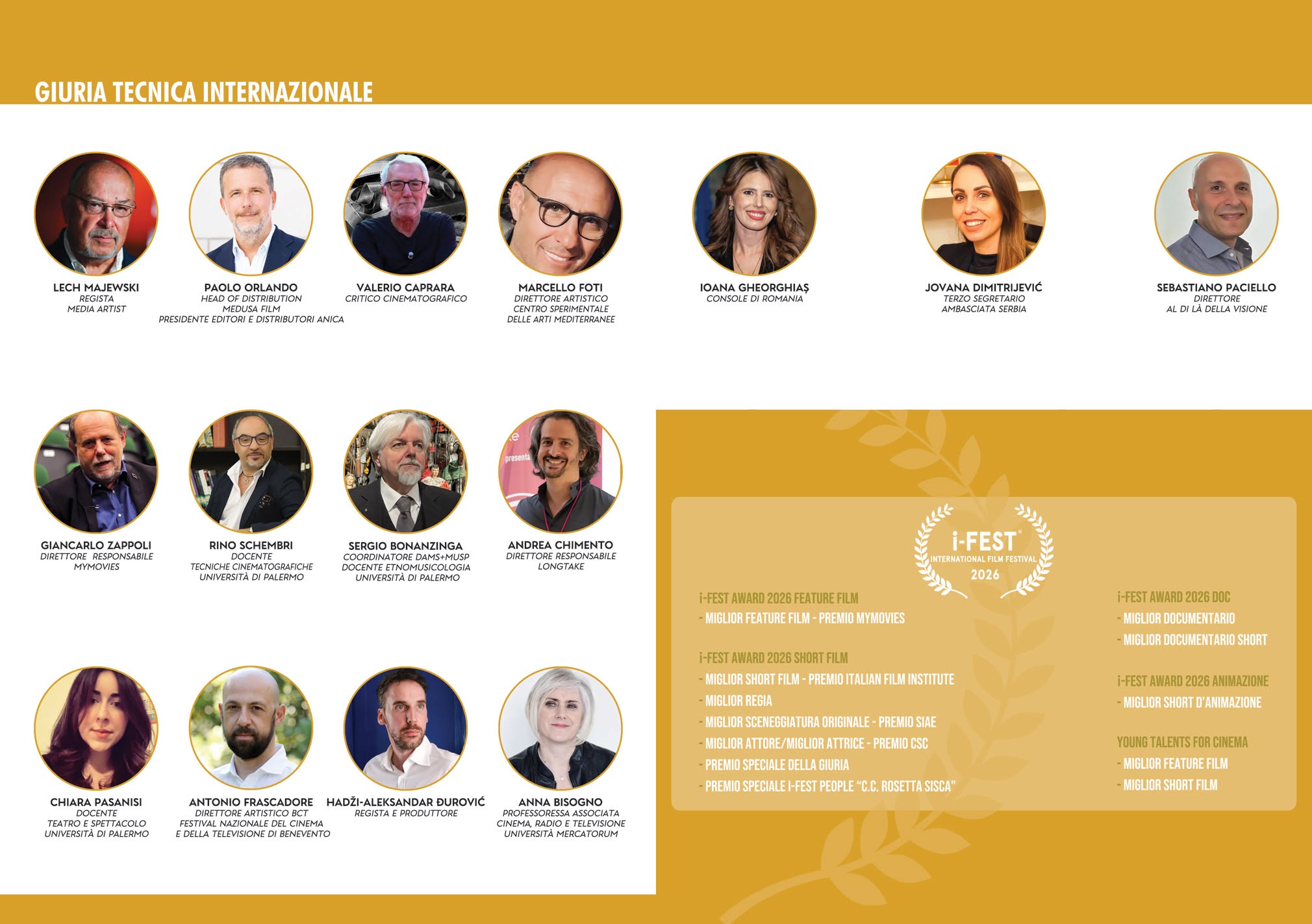 Giuria tecnica internazionale i-Fest