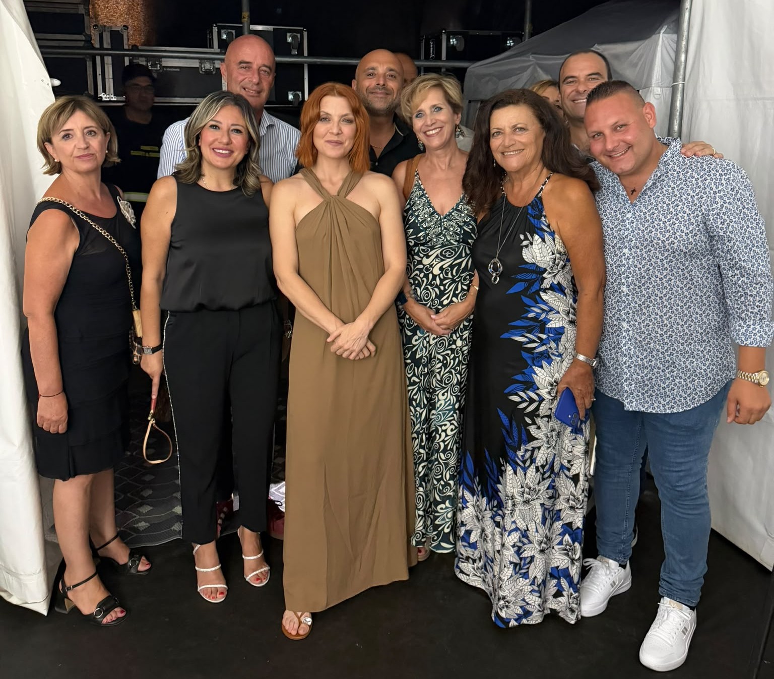 Gli Amministratori Comunali con Noemi nel backstage del concerto