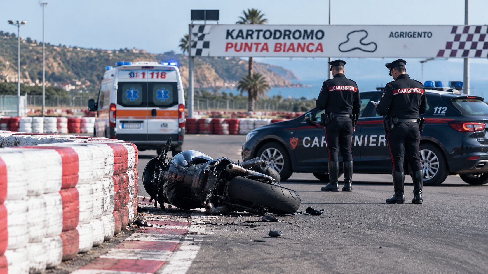 Incidente moto agrigento