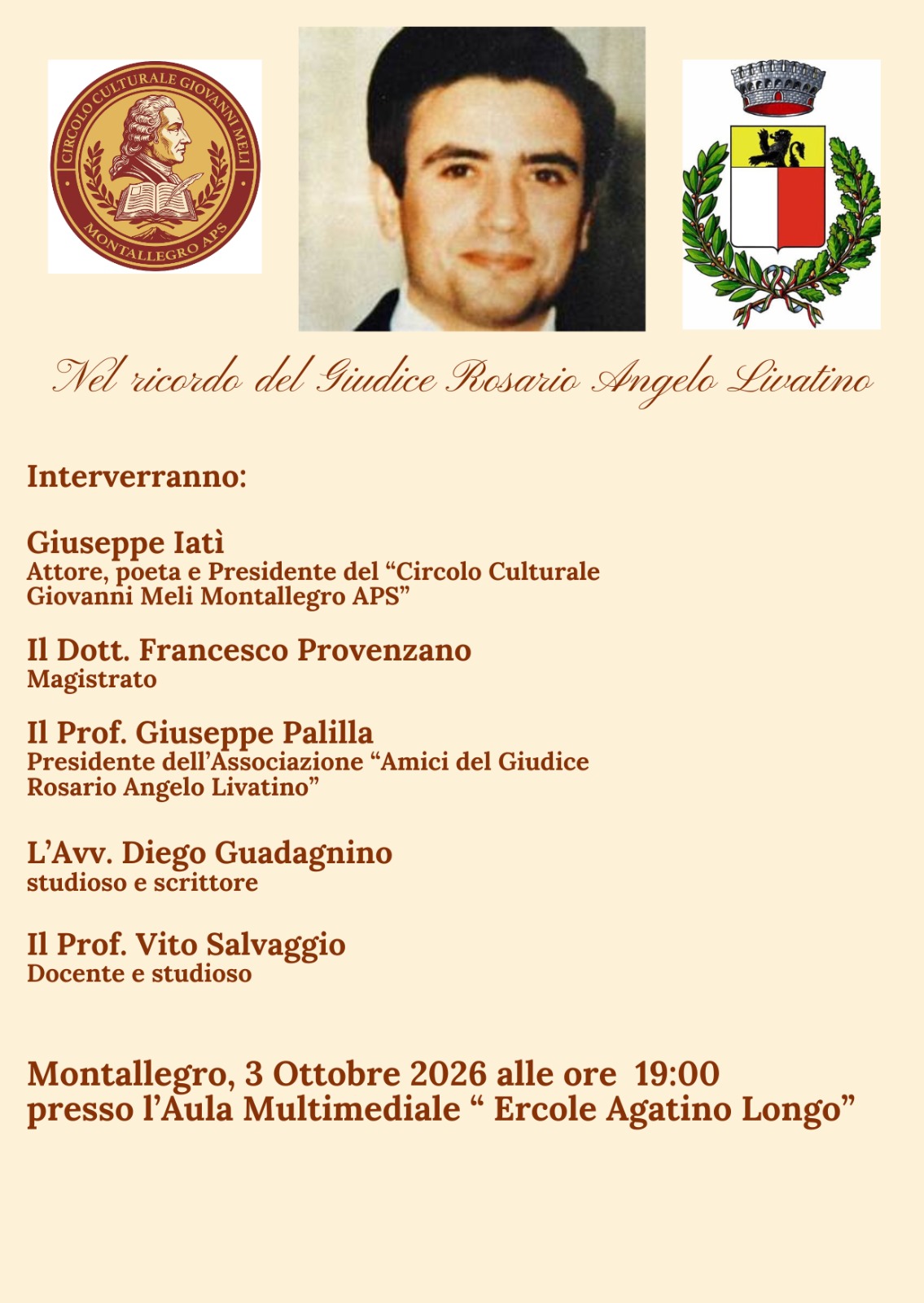 Locandina Giudice Rosario Angelo Livatino