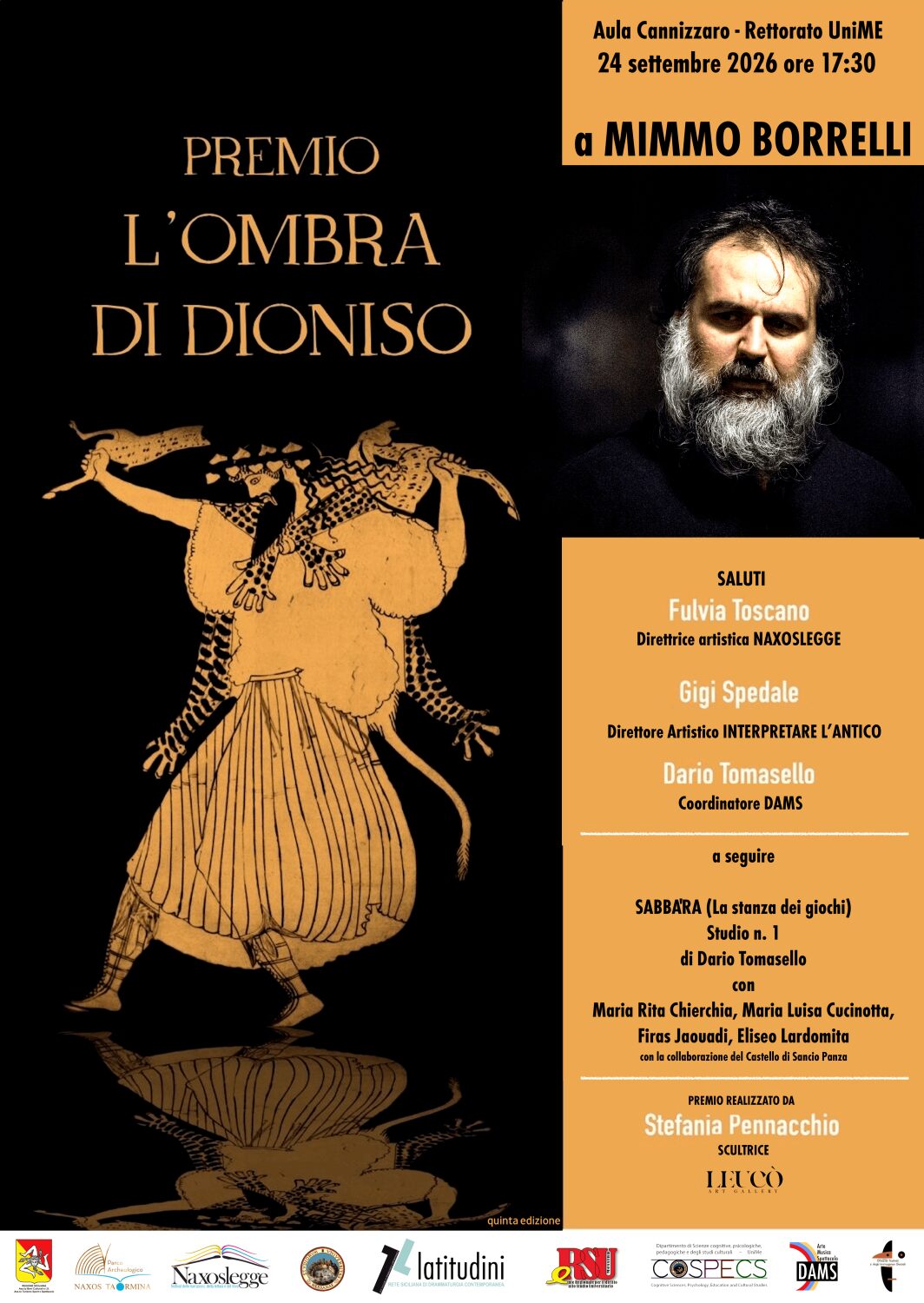 Locandina Ombra di Dioniso 2026