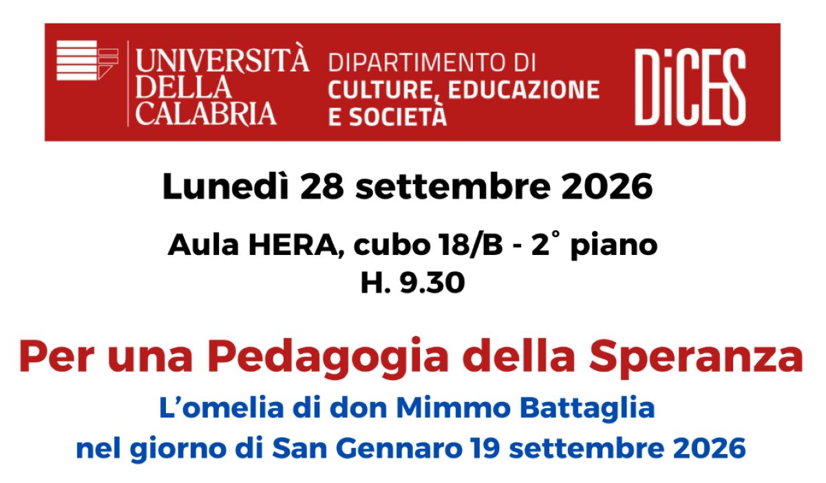 Locandina per una pedagogia della speranza