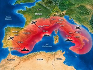 Mappa possibile attacco Russia con Droni