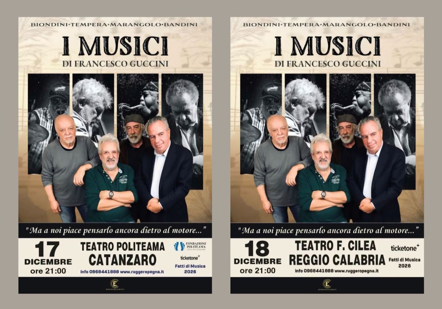 Musici di Guccini Catanzaro – Reggio Calabria