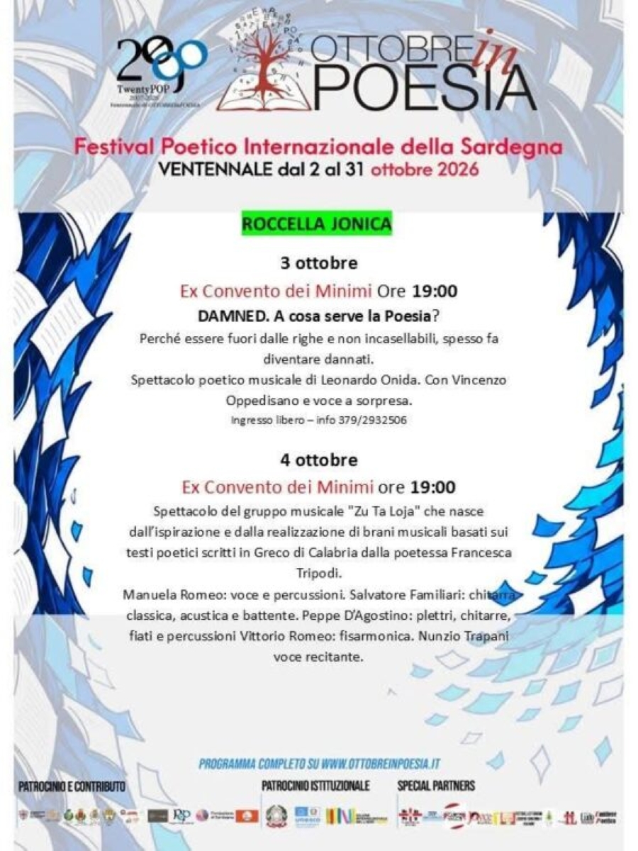 Ottobre in Poesia 2026 Locandina