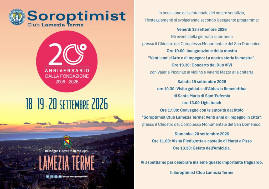 ventennale Soroptimist Club Lamezia Terme