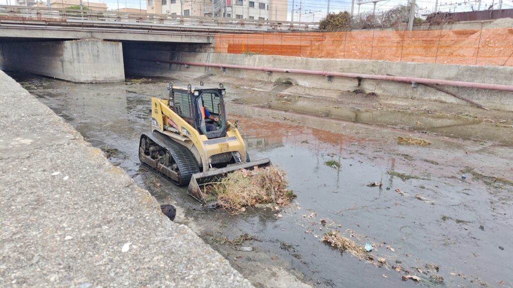 Pulizia torrente Calopinace