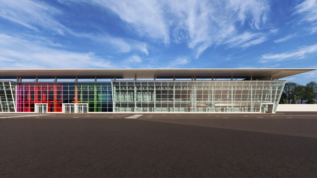 Rendering Aeroporto di Reggio Calabria dopo nuovi lavori e investimento da 64 milioni di euro