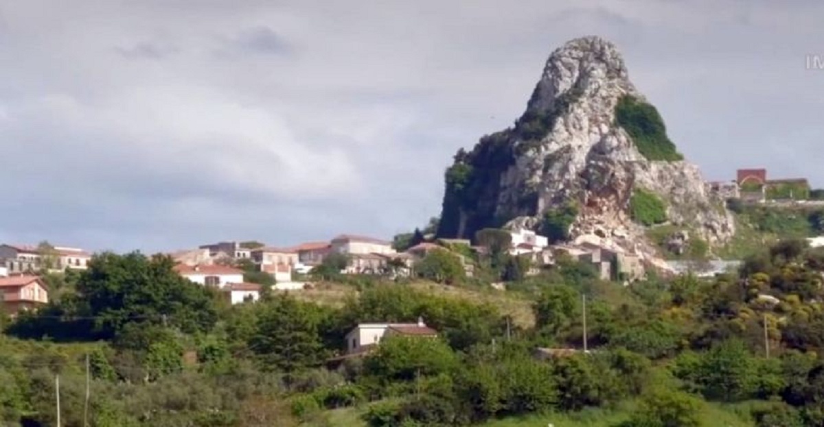 San Fratello, la zona interessata dalla frana del 2023