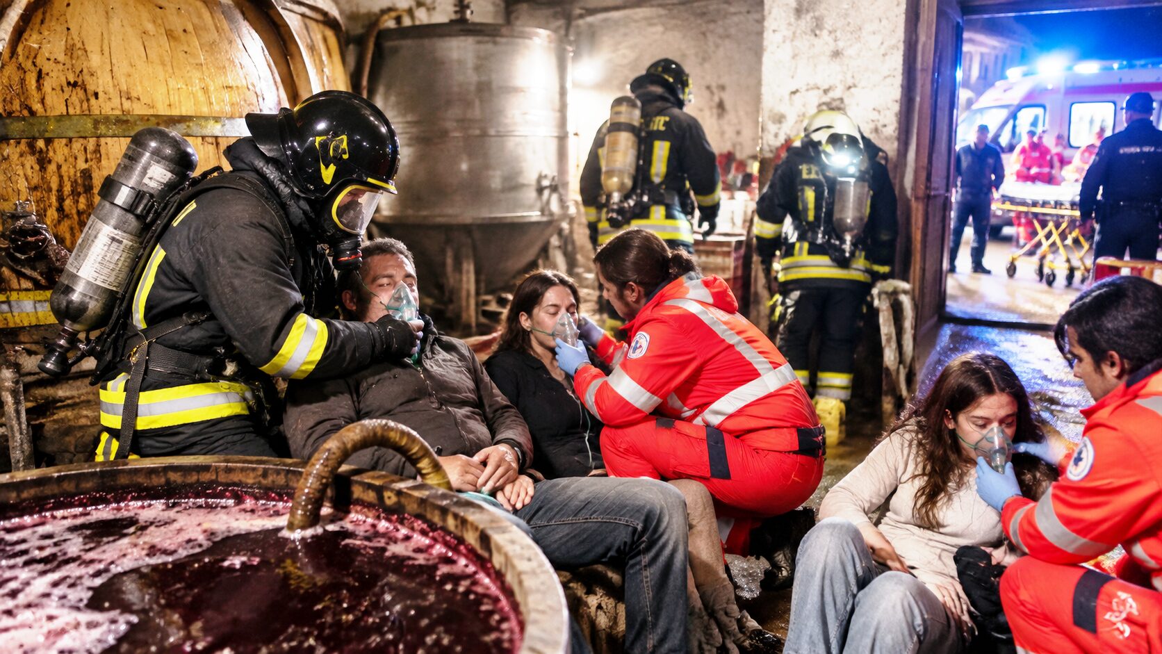 Soccorso d’emergenza in cantina vinicola