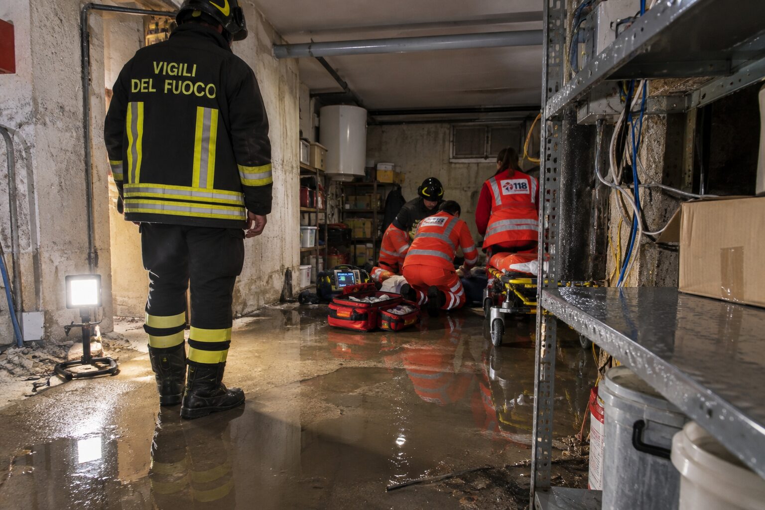 Soccorso persona cantina