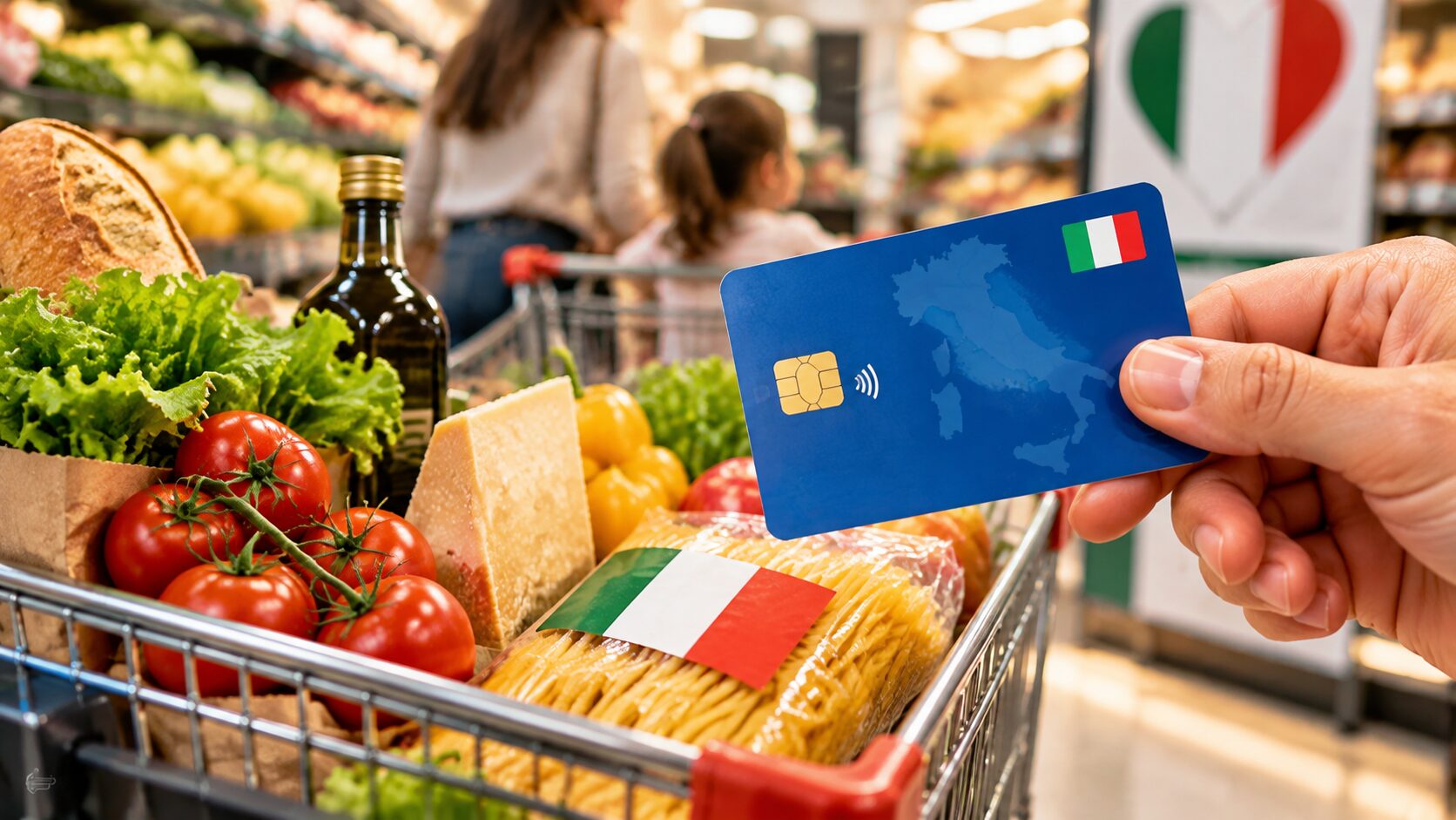 Spesa italiana con carta di sostegno