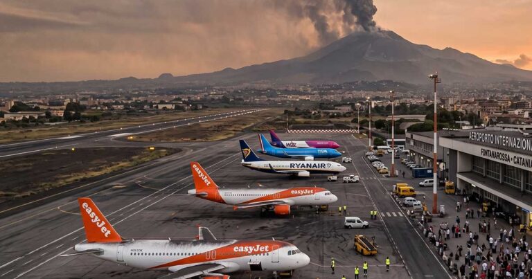 aeroporto catania eruzione etna