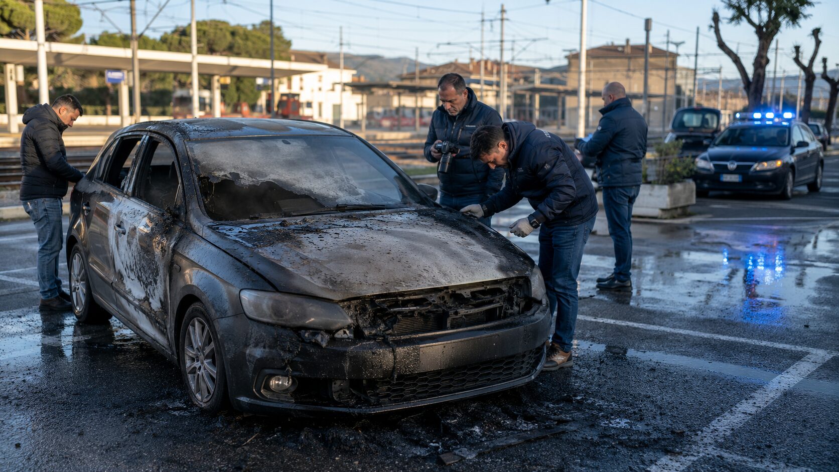 auto incendiata