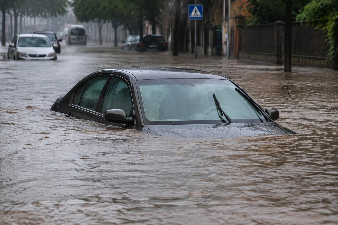 auto sommersa maltempo