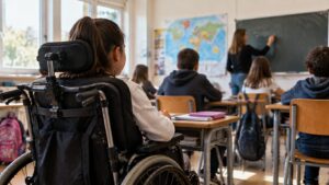 bambina disabile in classe