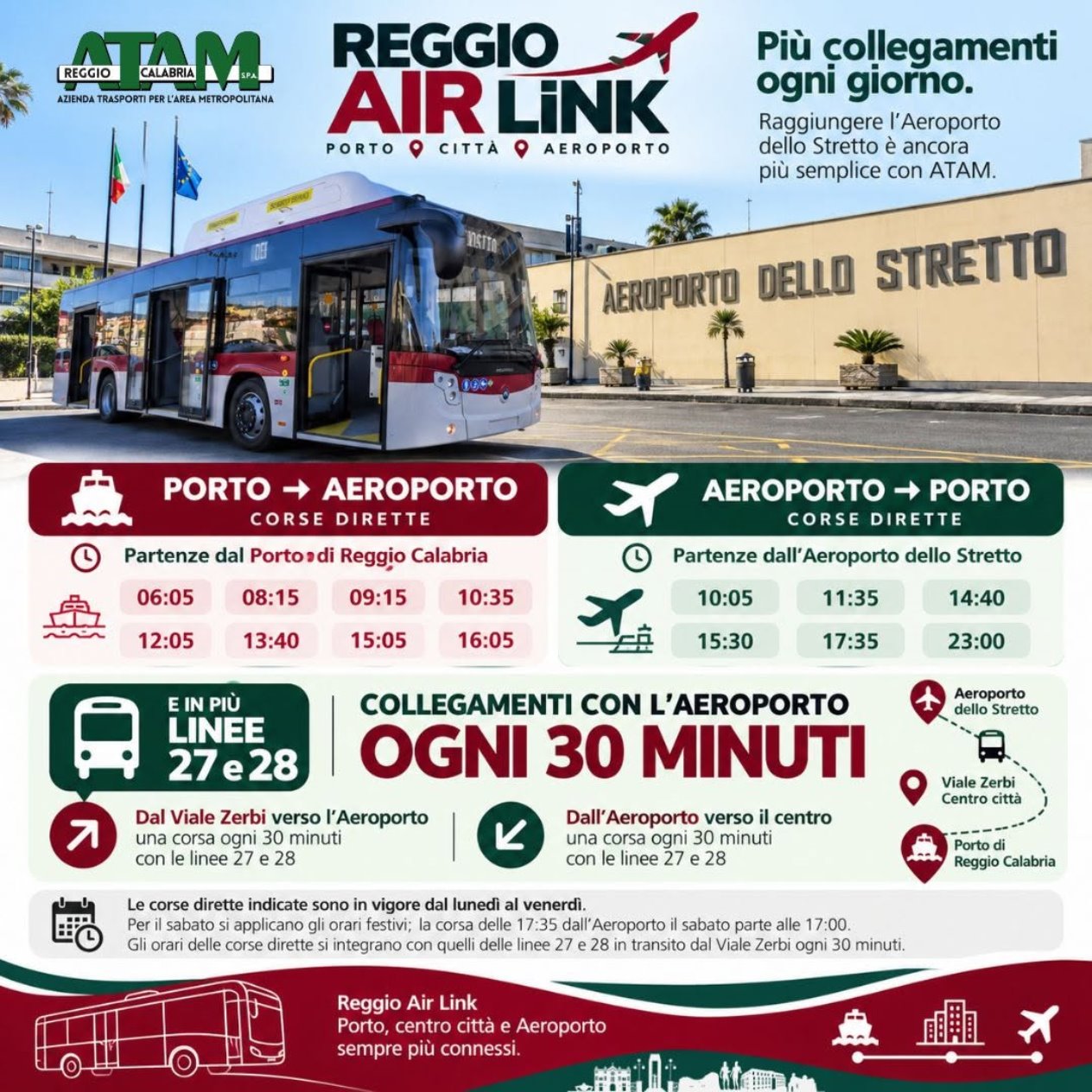 collegamenti porto e aeroporto reggio calabria