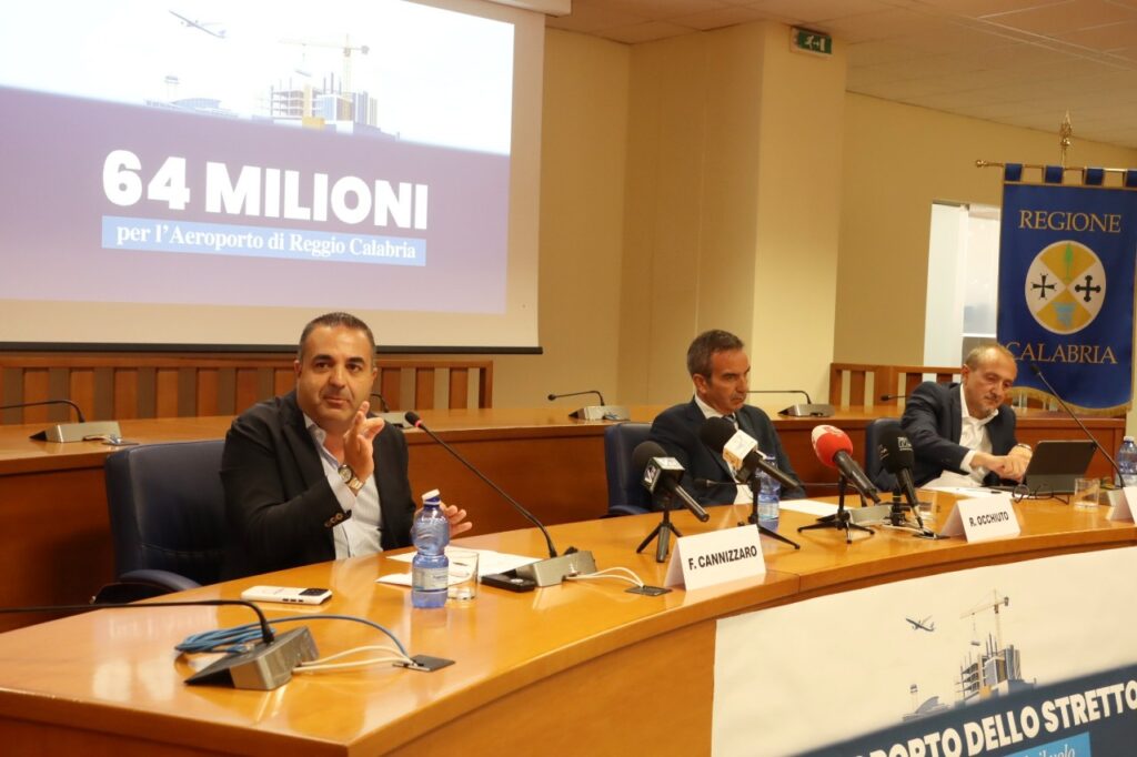 conferenza cannizzaro occhiuto su aeroporto