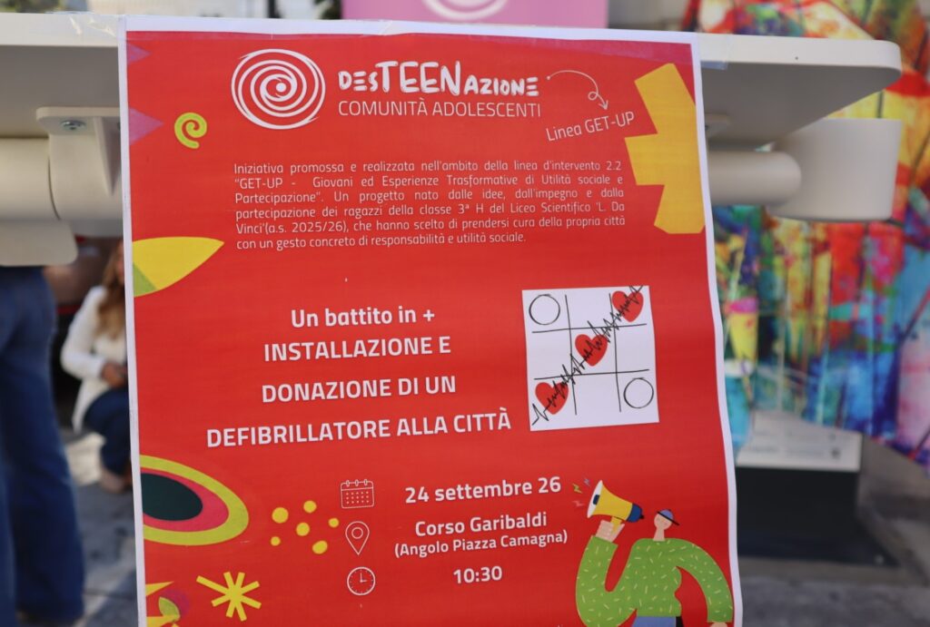 defibrillatore installato a piazza camagna