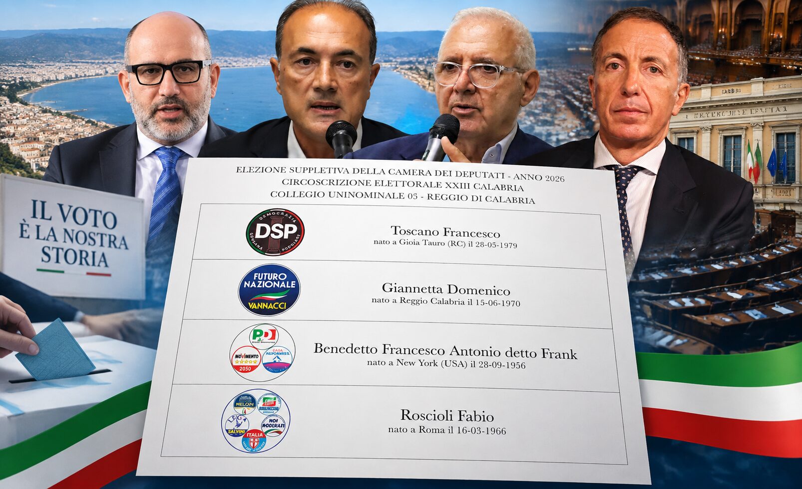 elezioni suppletive reggio calabria i candidati toscano giannetta benedetto e roscioli
