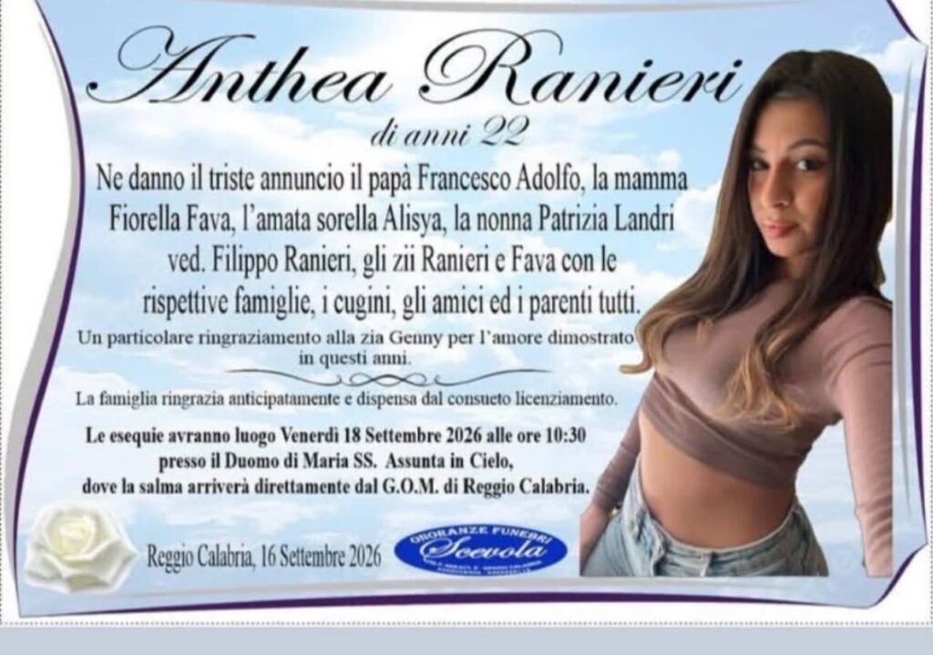 funerali anthea ranieri