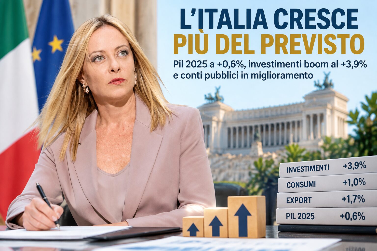 giorgia meloni numeri pil economia
