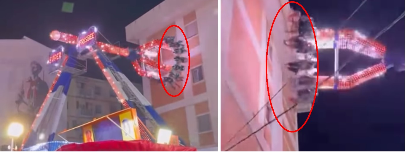 giostra di festa di madonna sfiora il palazzo