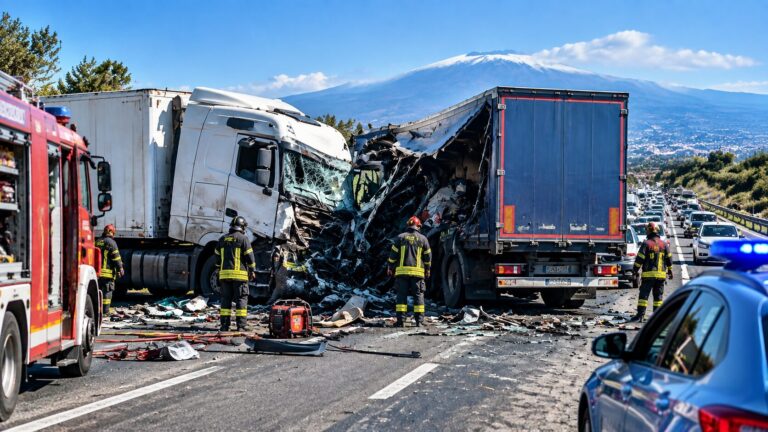 Messina, grave incidente in autostrada: morto un camionista, traffico in tilt