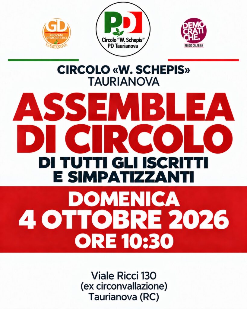 locandina assemblea di circolo PD
