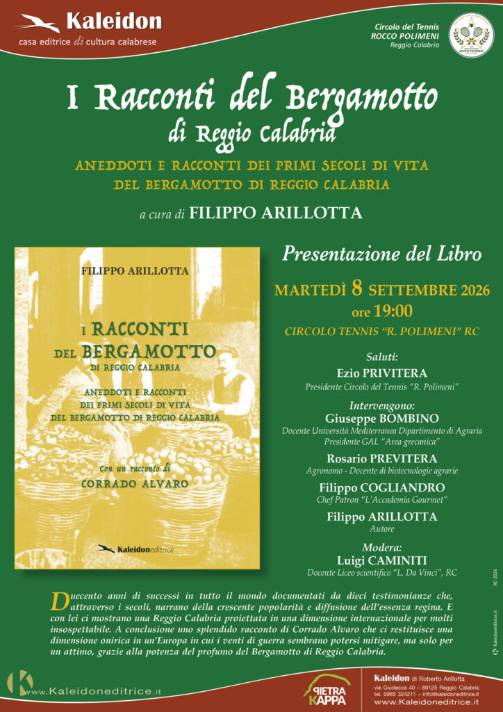 locandina evento libro bergamotto arillotta