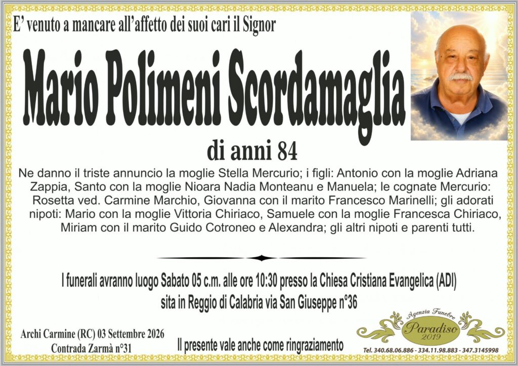 mario polimeni scordamaglia