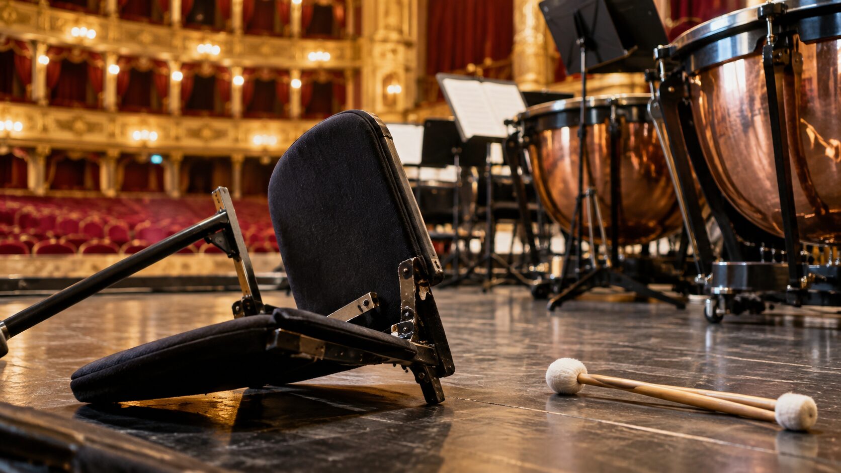 musicista cade dal palco