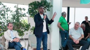 nicola irto a evento con boccia per supporto a frank benedetto