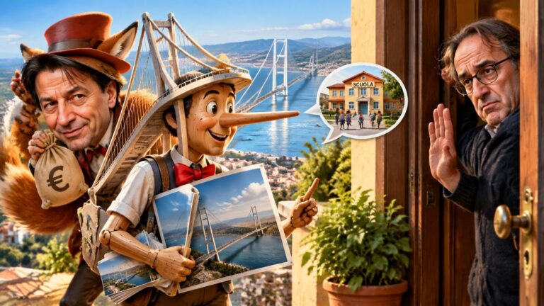 Un po’ Pinocchio, un po’ testimone di Geova: io il Ponte sullo Stretto me lo immagino così