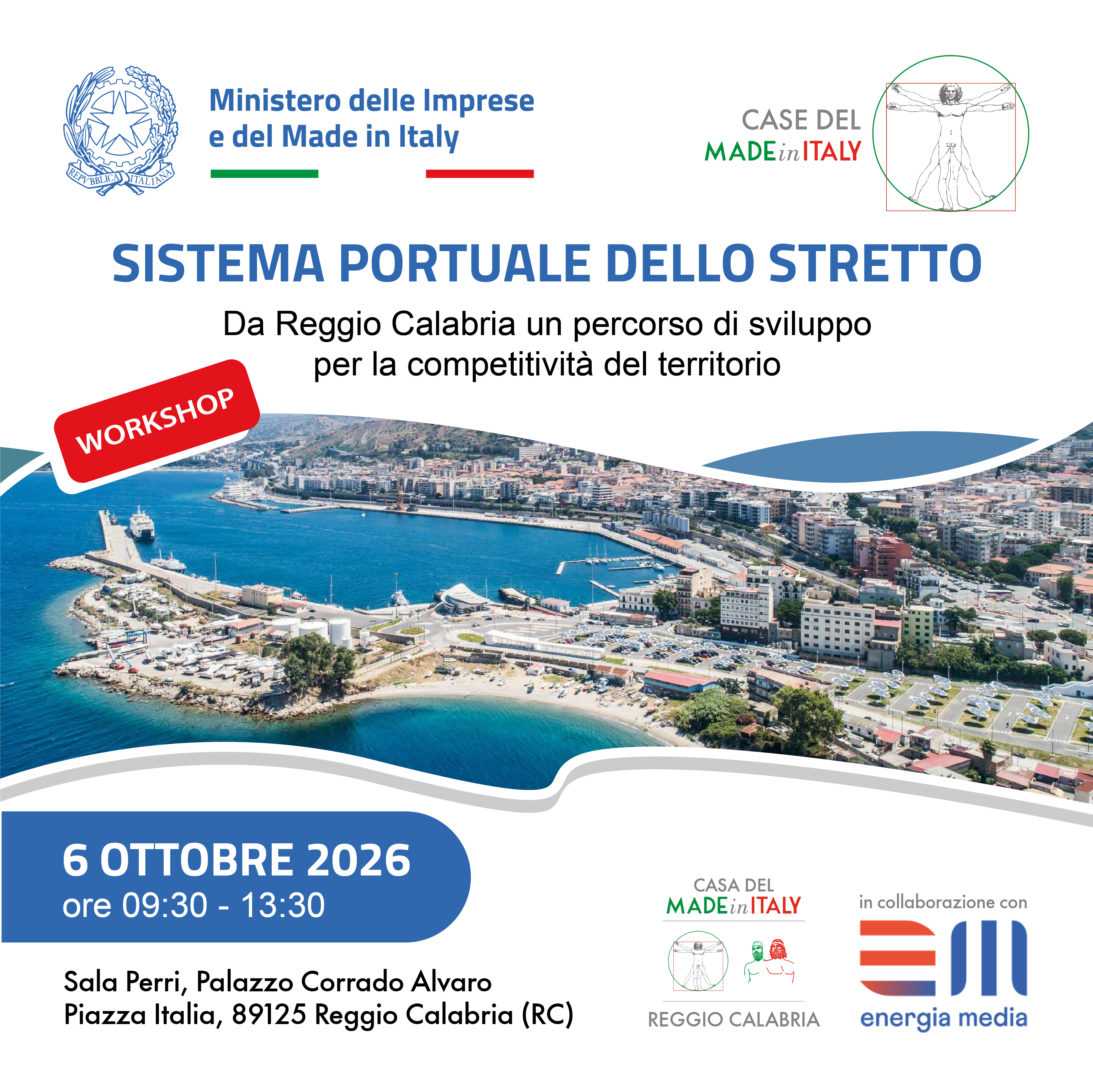 porto reggio calabria evento 6 ottobre 2026