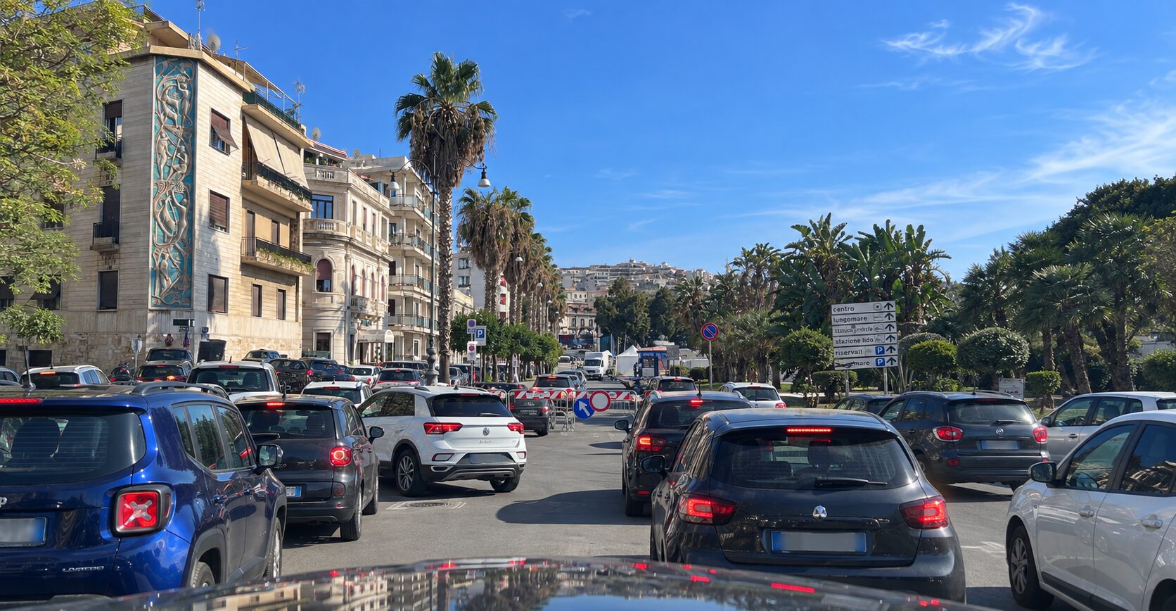 reggio calabria lungomare caos