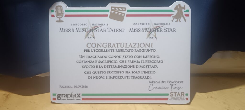 riconoscimento concorso per kristel marcianò
